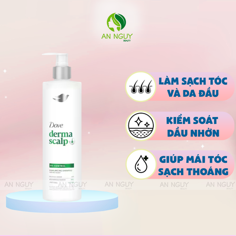 Dầu Gội Dove Derma Scalp For Oily Scalp Shampoo 340ml