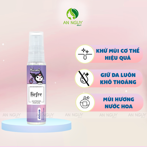 Xịt Khử Mùi Refre Deodorant Whitening Perfume Mist Hương Nước Hoa 30ml