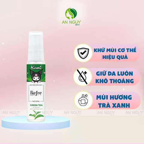 Xịt Khử Mùi Refre Natural Deodorant Mist 30ml