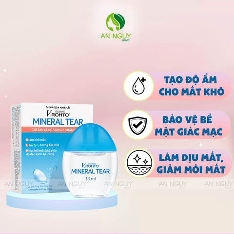 Dung Dịch Nhỏ Mắt V.Rohto Làm Dịu, Dưỡng Ẩm Mắt
