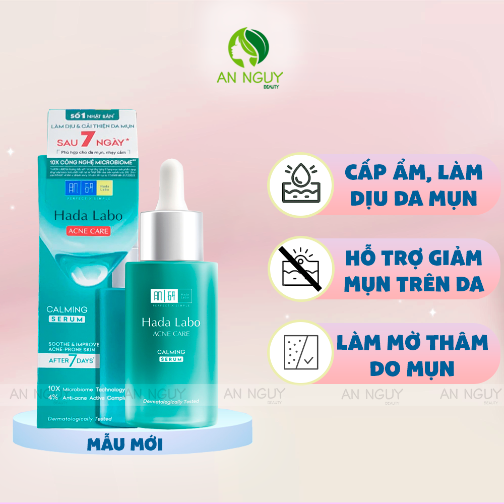 Tinh Chất Hada Labo Acne Care Soothe & Improve Acne-Prone Skin Calming Serum Làm Dịu Da Mụn 30ml