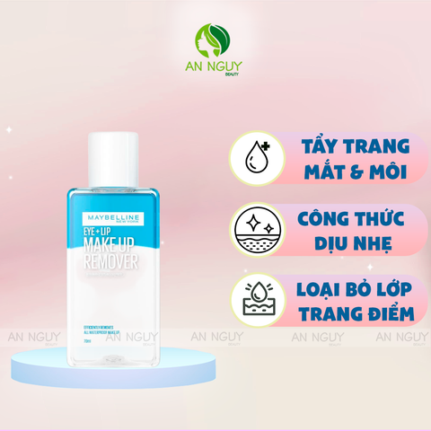 Nước Tẩy Trang Mắt Và Môi Maybelline Make Up Remover Eye, Lip Làm Sạch Makeup (Mẫu Mới)
