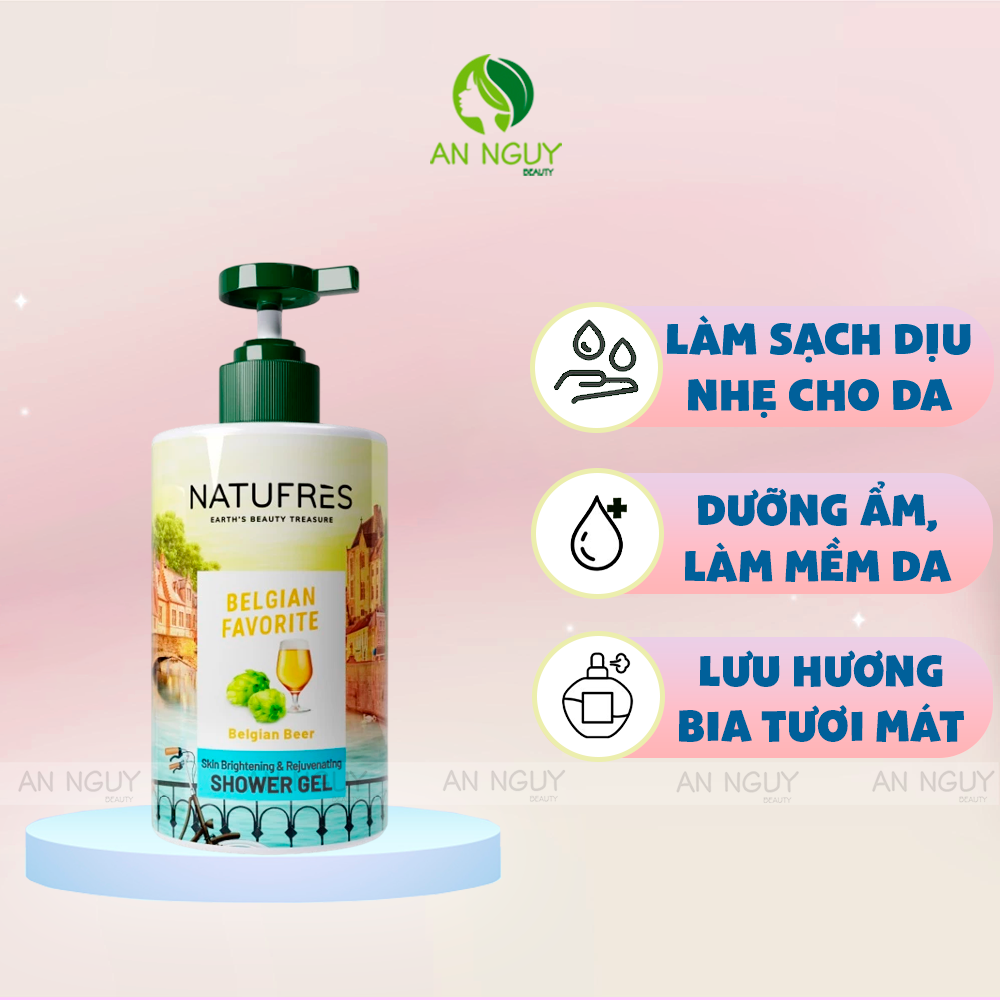 Gel Tắm Natufrès Shower Gel Chiết Xuất Thiên Nhiên, Dưỡng Ẩm Sâu Ngăn Khô Ráp