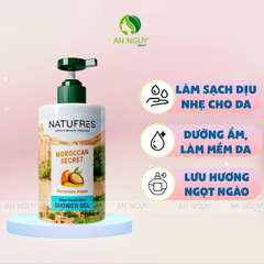 Gel Tắm Natufrès Shower Gel Chiết Xuất Thiên Nhiên, Dưỡng Ẩm Sâu Ngăn Khô Ráp