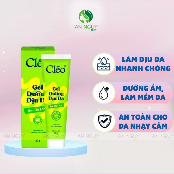 Gel Dưỡng Cléo Soothing Gel Post Depilatory Cấp Ẩm Và Dịu Da Sau Tẩy Lông 20g