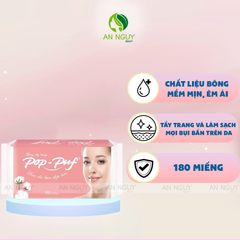 Bông Tẩy Trang PoP-Puf 2 Trong 1 100% Cotton