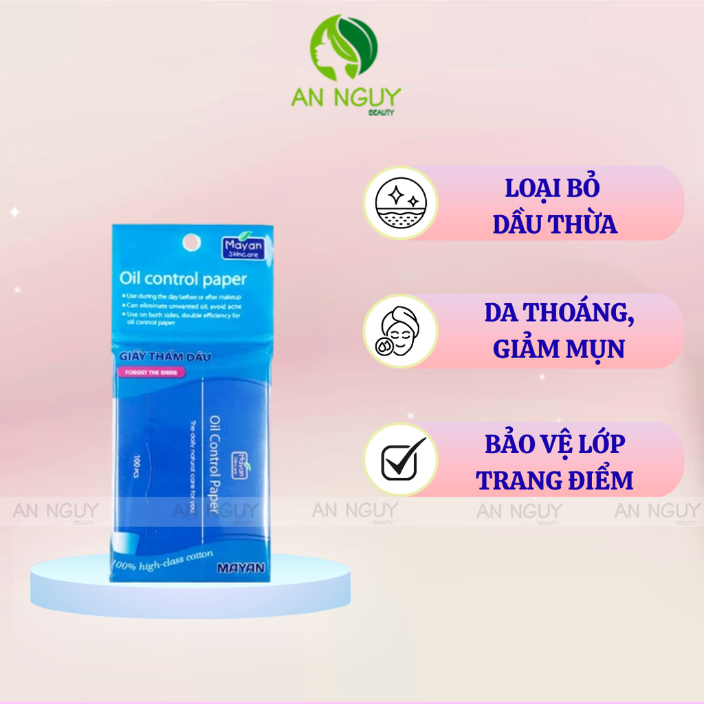 Giấy Thấm Dầu Mayan Oil Control Paper Kiểm Soát Dầu