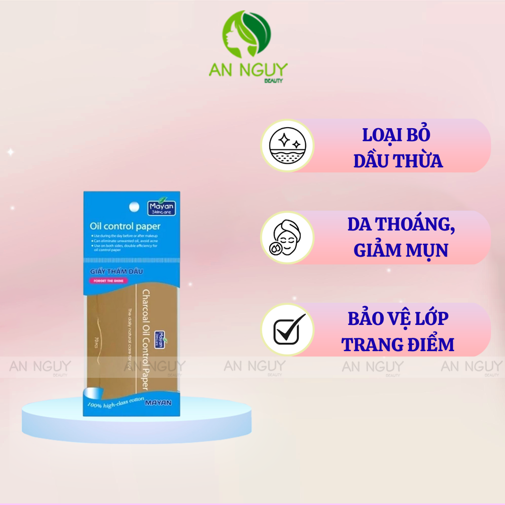 Giấy Thấm Dầu Mayan Oil Control Paper Kiểm Soát Dầu