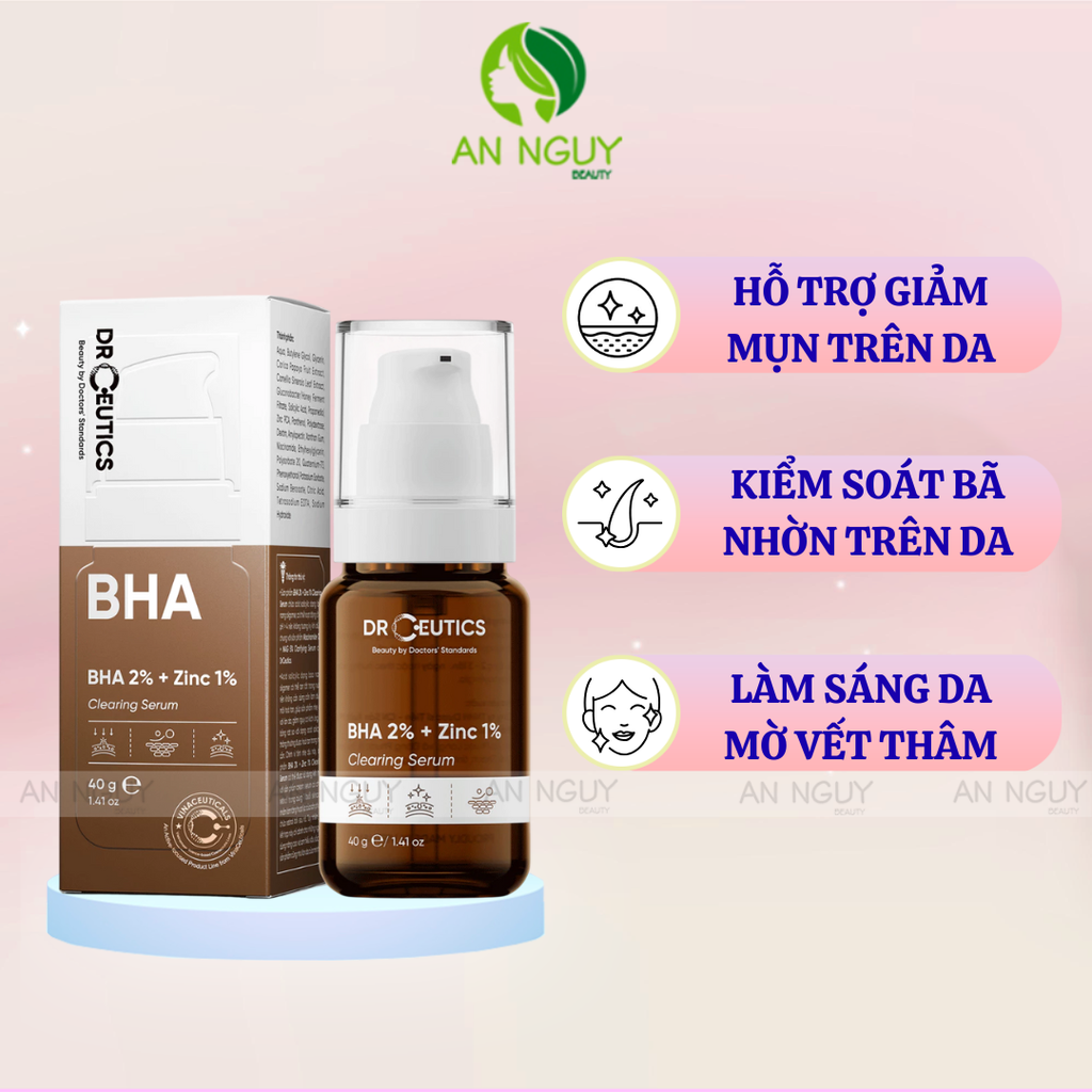 Tinh Chất DrCeutics BHA 2% + ZinC 1% Cải Thiện Tình Trạng Mụn, Giảm Tiết Dầu