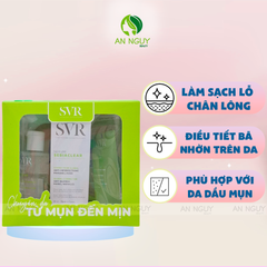 Combo 3 Món SVR Sebiaclear Cho Da Dầu (Tinh Chất 30ml + Nước Tẩy Trang 75ml + Gel Rửa Mặt 55ml + Túi Lưới)