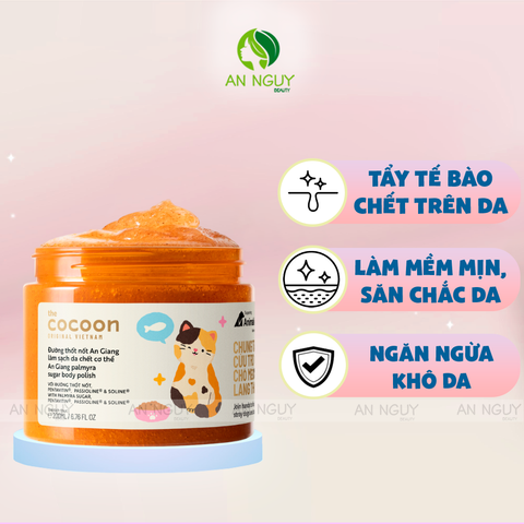 Tẩy Tế Bào Chết Cơ Thể Cocoon Palmyra Palm Sugar Body Polish Đường Thốt Nốt An Giang 200ml
