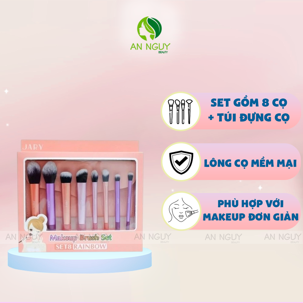 Bộ Cọ Trang Điểm Jary Makeup Brush Set Nhiều Mẫu Có Túi Đựng