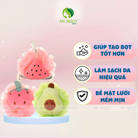 Bông Tắm Xơ Mướp Jary Loofah Bath Sponge Nhiều Màu