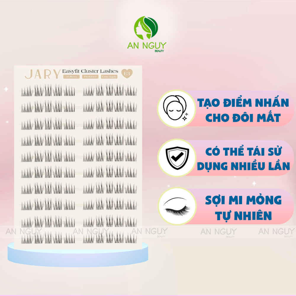 Lông Mi Cụm Sẵn Keo 10 Hàng JARY Easyfit Lashes