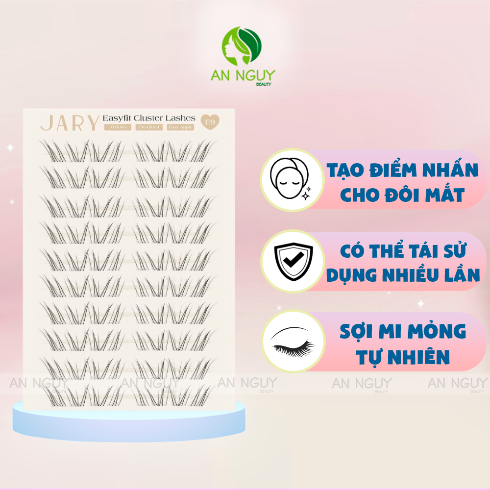 Lông Mi Cụm Sẵn Keo 10 Hàng JARY Easyfit Lashes