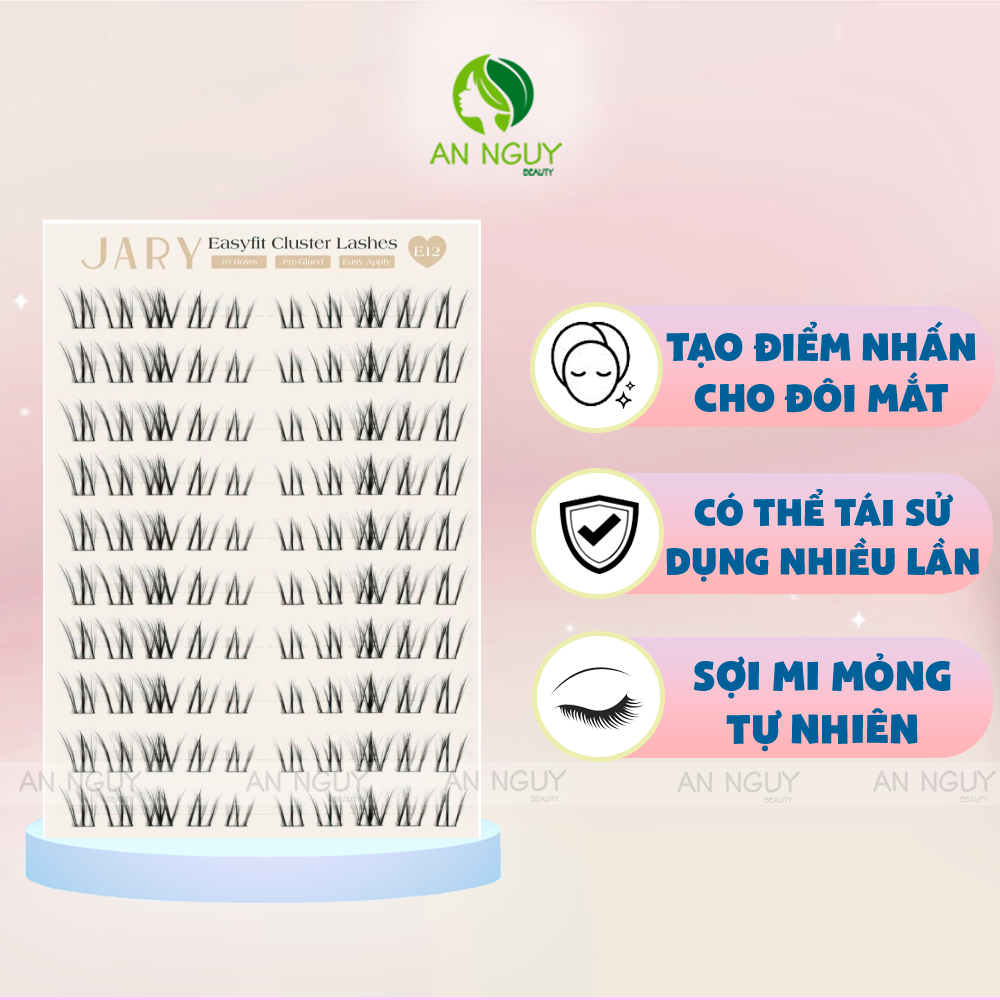Lông Mi Cụm Sẵn Keo 10 Hàng JARY Easyfit Lashes