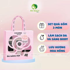 Set Quà Da Sáng Mịn Colorkey Rose (3 Món + Hộp)