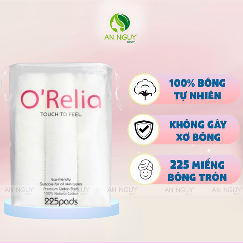 Bông Tẩy Trang O'Relia Touch To Feel 100% Bông Tự Nhiên