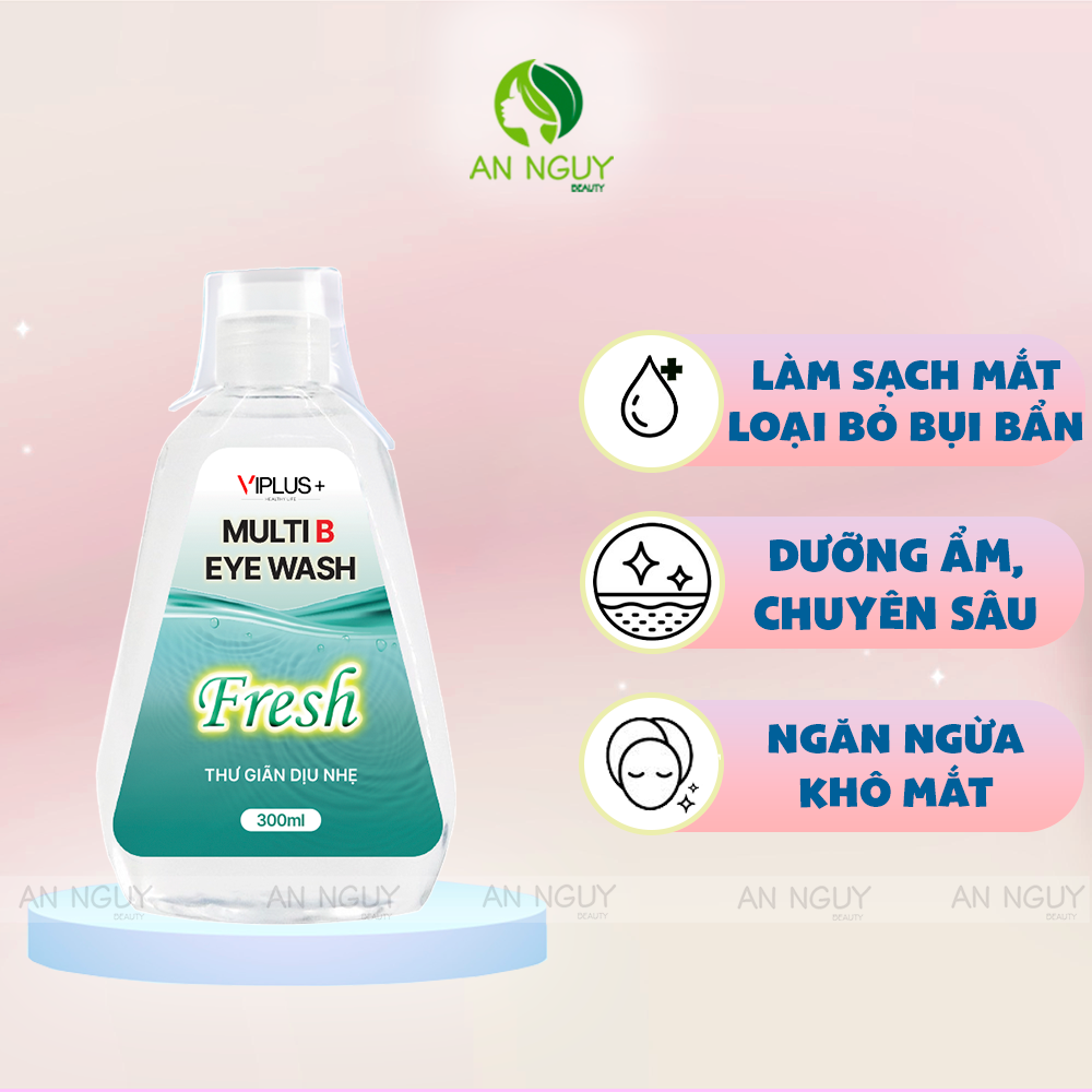 Nước Rửa Mắt Viplus+ Multi B Eye Wash Bổ Sung Độ Ẩm, Vitamin Cho Mắt 300ml