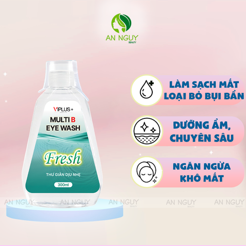 Nước Rửa Mắt Viplus+ Multi B Eye Wash Bổ Sung Độ Ẩm, Vitamin Cho Mắt 300ml