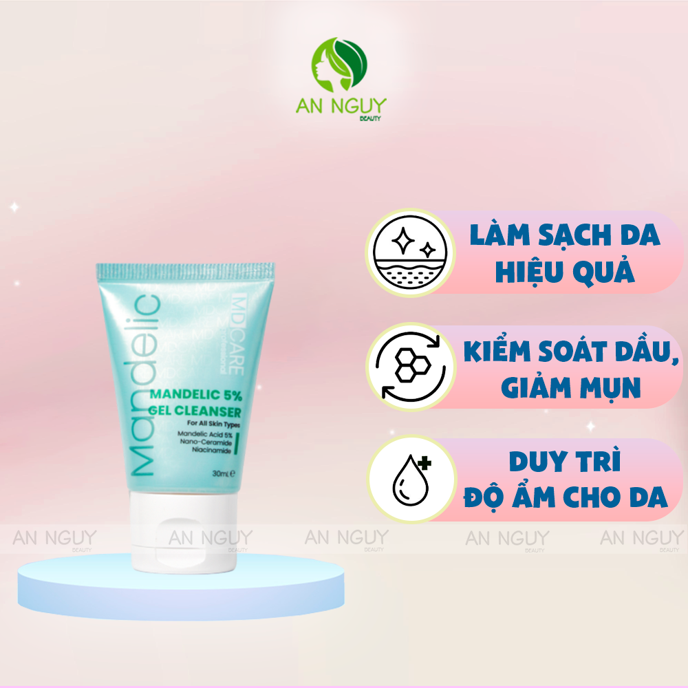 Sữa Rửa Mặt MD Care Mandelic 5% Gel Cleanser Làm Sạch Sâu