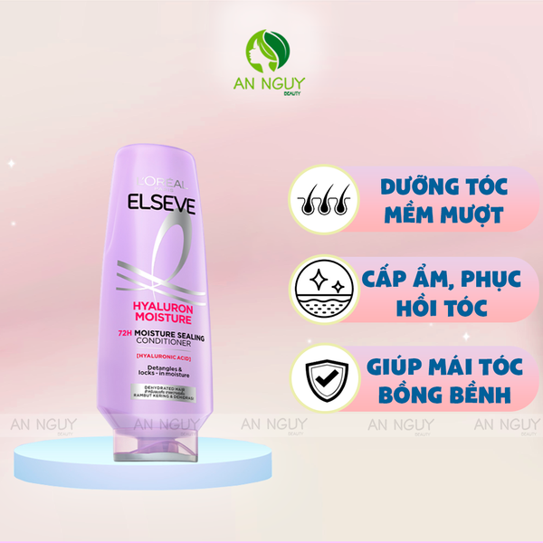 Dầu Xả Dành Cho Da Đầu Khô L'Oreal Paris Elseve Hyaluron Moisture 72H Moisture Sealing Conditioner 265ml