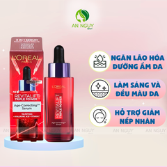 Tinh Chất L'Oreal Paris Revitalift Triple Power Age-Correcting Serum Giảm Nếp Nhăn, Ngừa Lão Hóa 30ml