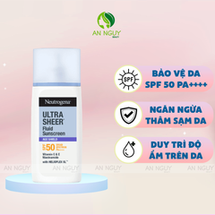 Kem Chống Nắng Neutrogena Ultra Sheer Fluid Sunscreen Age Shield SPF50 Broad Spectrum PA++ Bảo Vệ Tối Ưu, Ngừa Thâm Sạm 40ml