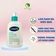 Gel Rửa Mặt Cetaphil Gentle Exfoliating SA Cleanser Cho Da Thiên Dầu, Dễ Mụn, Nhạy Cảm