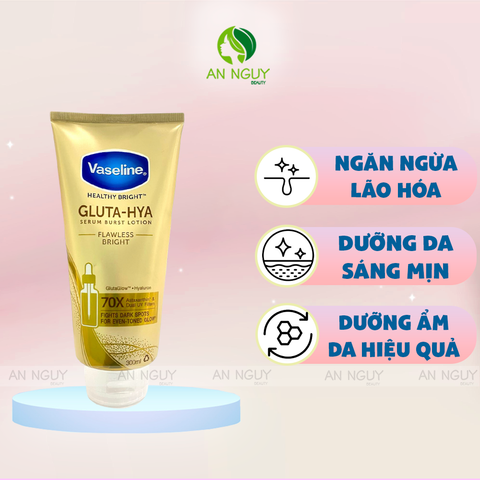 Sữa Dưỡng Thể Vaseline Healthy Bright Gluta-Hya Serum Burst Lotion Dưỡng Trắng Sáng Da