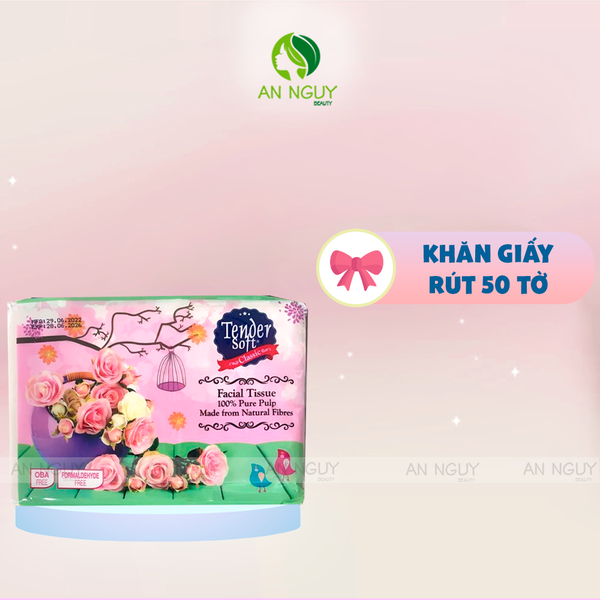 Khăn Giấy Rút Tender Soft 50 Tờ