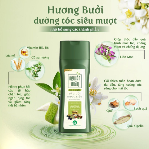 Dầu Gội Dược Liệu Nguyên Xuân Dưỡng Tóc Hương Bưởi