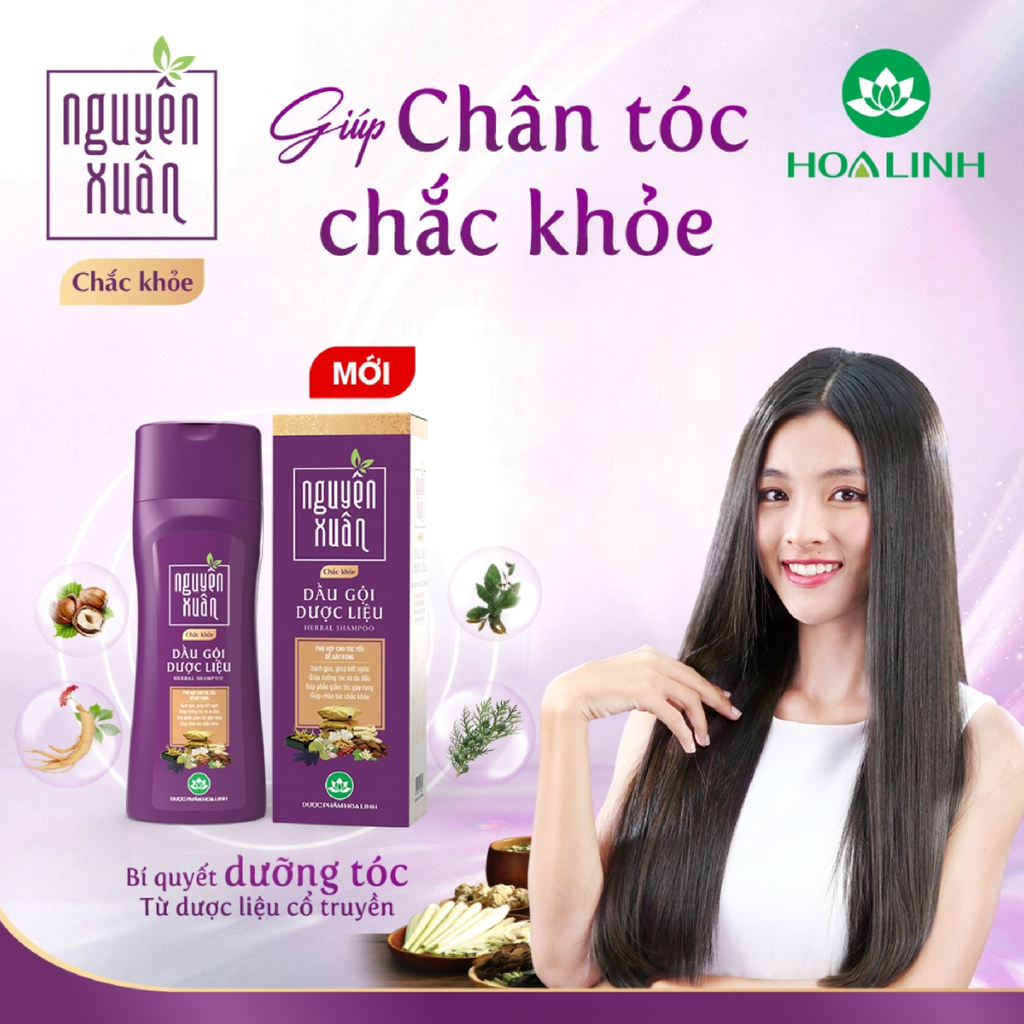 Dầu Gội Dược Liệu Nguyên Xuân Chắc Khỏe Cho Tóc Yếu, Dễ Gãy Rụng 250ml