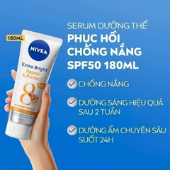 Tinh Chất Dưỡng Thể Chống Nắng Nivea Extra Bright Repair & Protect Body Serum SPF50 PA+++ Dưỡng Trắng 180ml