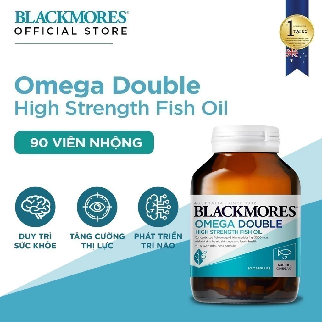 Viên Uống Blackmores Omega Double High Strength Fish Oil 90 Viên