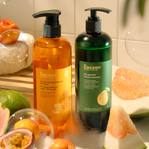 Combo Cocoon Mùa Hè Dầu Gội Bưởi + Gel Tắm Đường Thốt Nốt An Giang