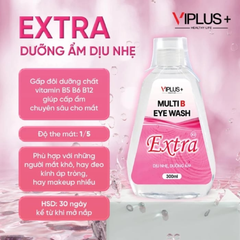 Nước Rửa Mắt Viplus+ Multi B Eye Wash Bổ Sung Độ Ẩm, Vitamin Cho Mắt 300ml