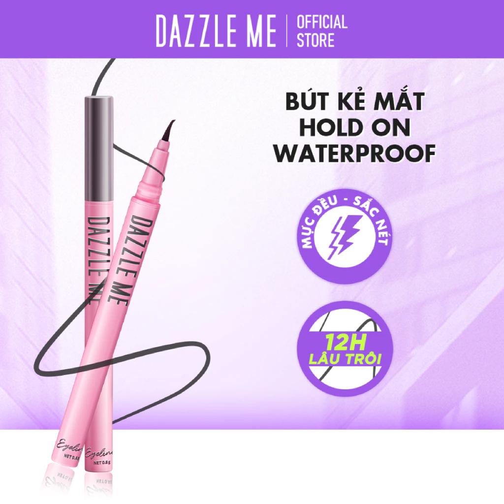 Bút Kẻ Mắt Dazzle Me Hold On Waterproof Eyeliner Chống Thấm Nước Lâu Trôi 0.8g