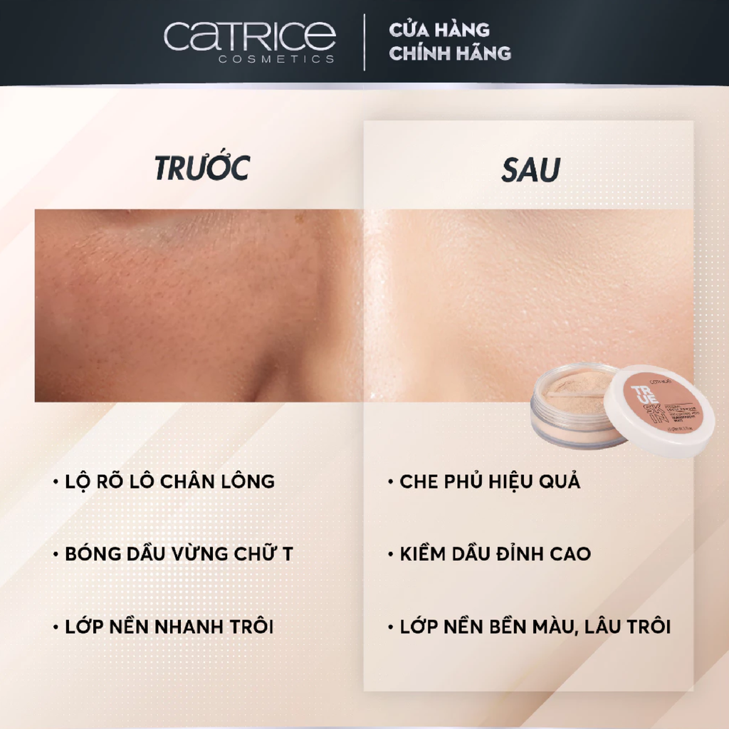 Phấn Phủ Dạng Bột Catrice True Skin Mineral Loose Powder 010 Transparent Malt 4.5g