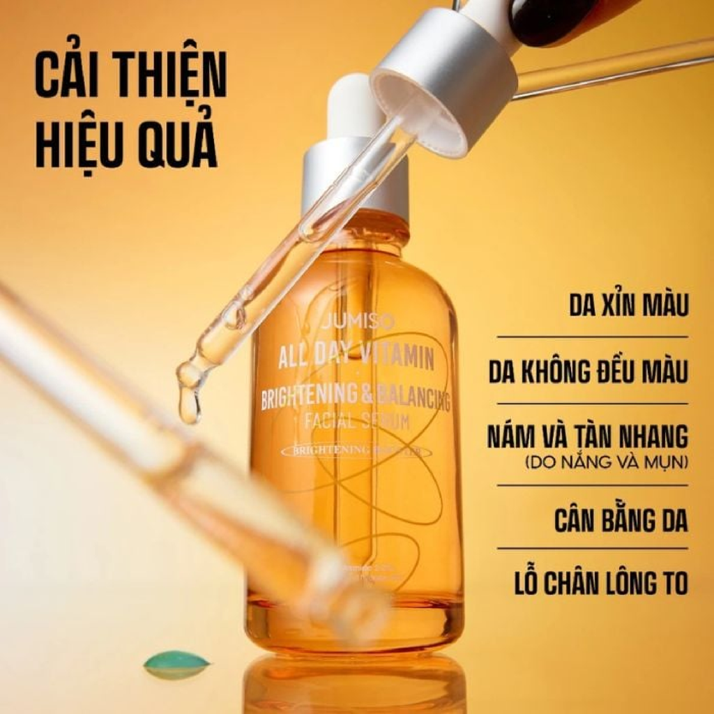 Tinh Chất Jumiso All Day Vitamin Brightening & Balancing Facial Serum Dưỡng Trắng, Mờ Thâm Mụn 30ml