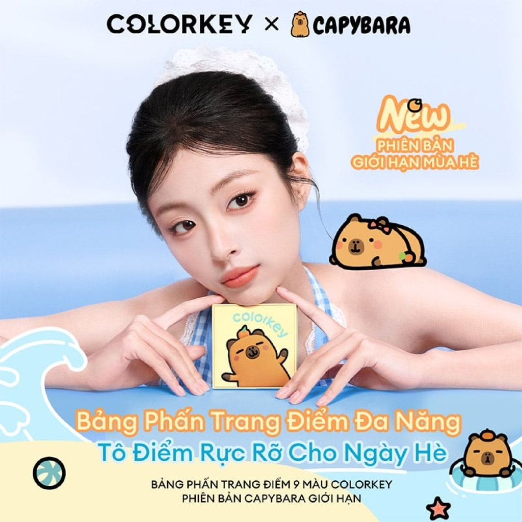 Bảng Phấn Mắt 9 Ô Colorkey Orange Capybara Nine Shades Eyeshadow Palette 13.5g
