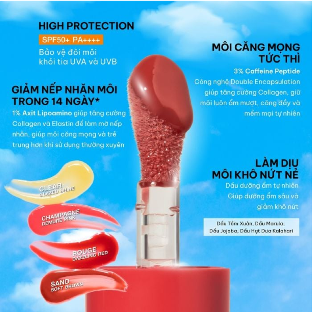 Dầu Dưỡng Môi Chống Nắng MizuMi UV Plumping Lip Oil SPF50+ PA++++ 4g