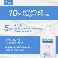 Dưỡng Thể MizuMi B3 AHA Intense White Body Booster Dưỡng Sáng Da 250ml