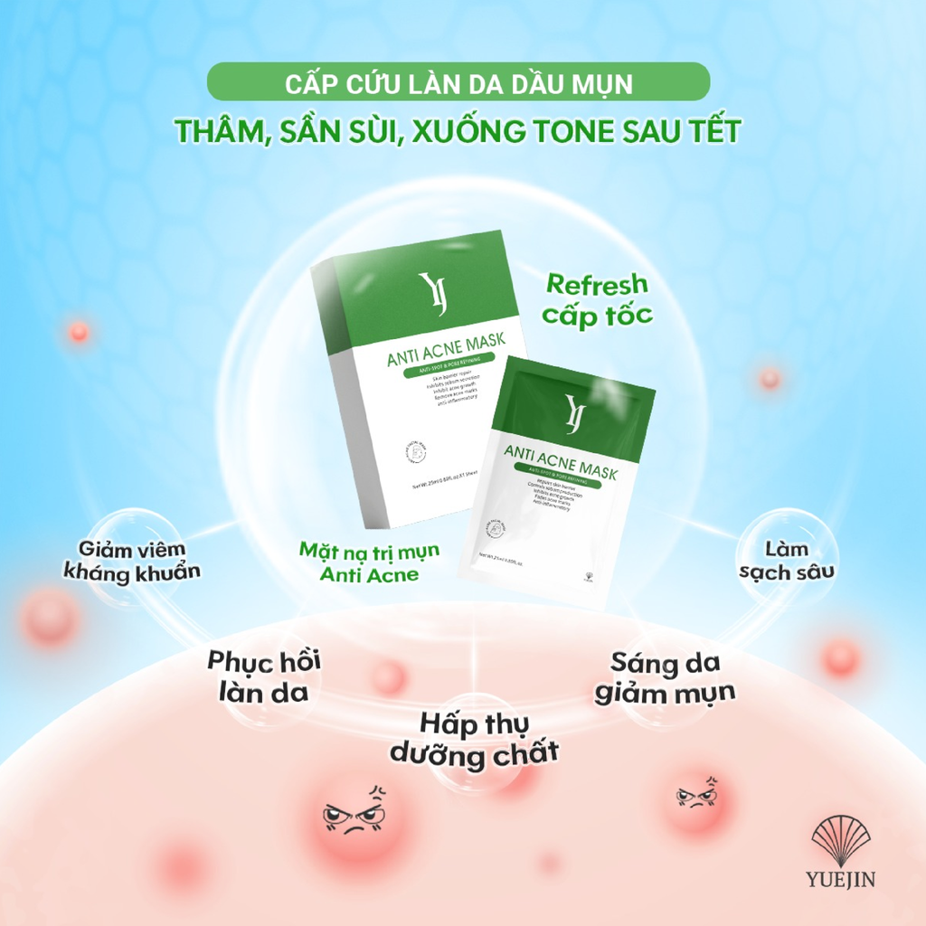 Mặt Nạ Yuejin Anti Acne Mask Giảm Mụn 25ml
