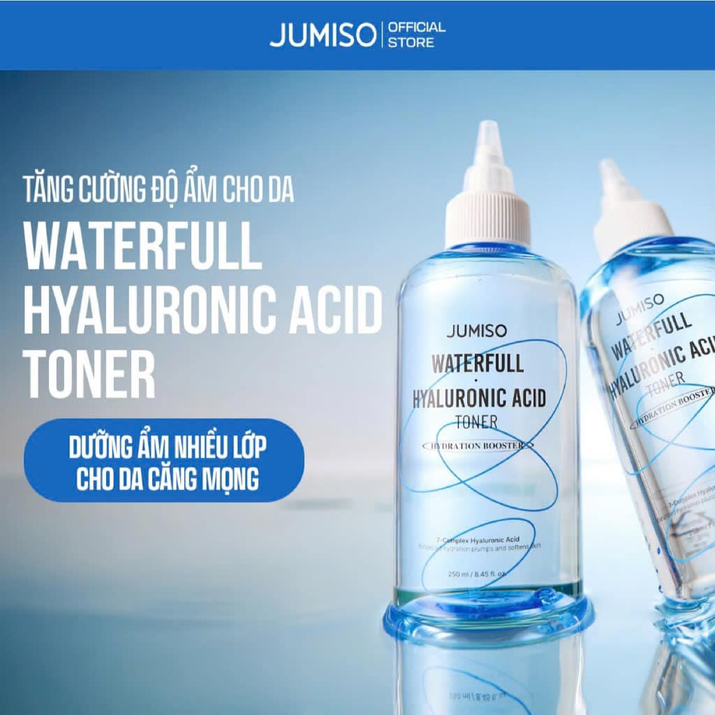 Nước Hoa Hồng Jumiso Waterfull Hyaluronic Acid Toner Dưỡng Ẩm, Làm Dịu Và Phục Hồi 250ml