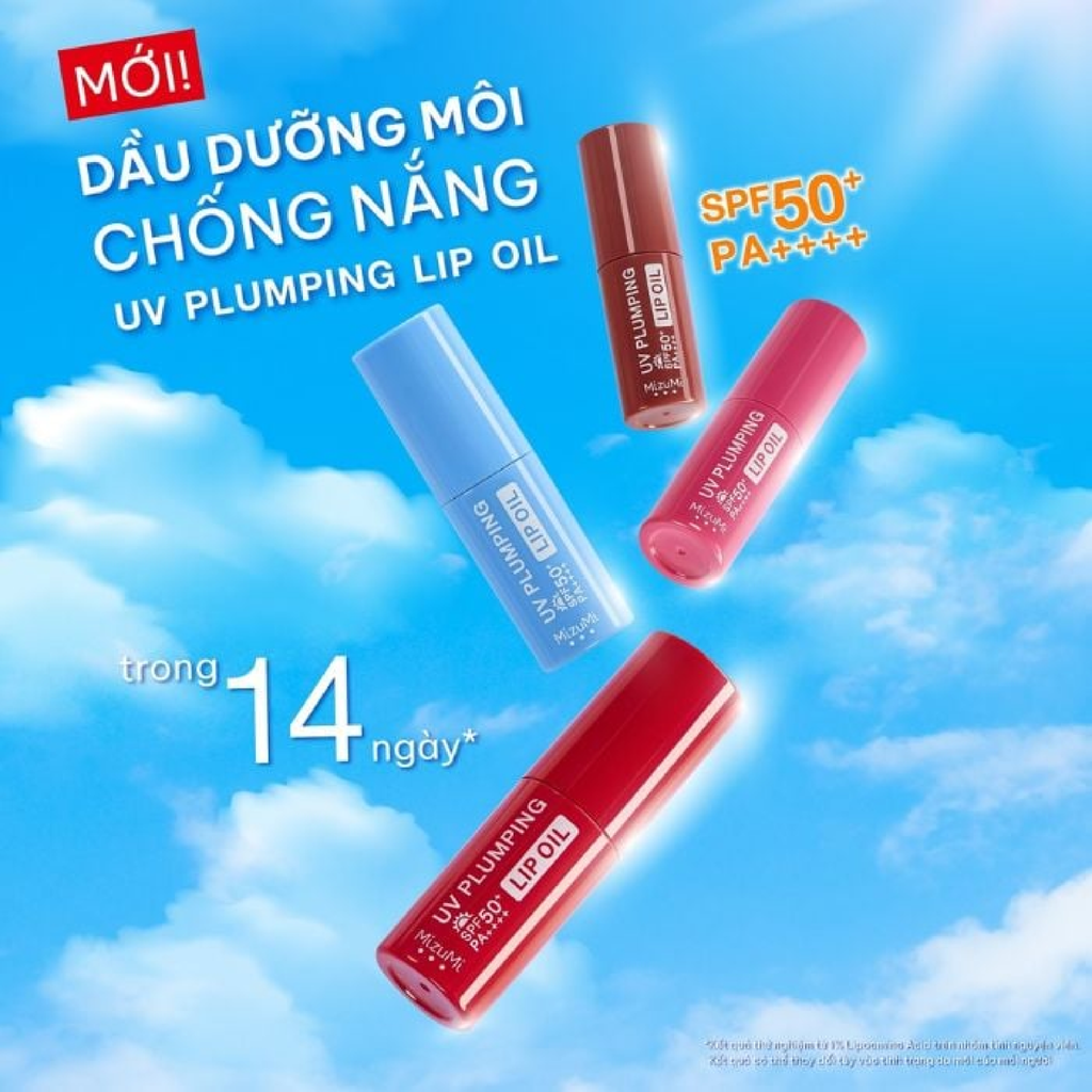 Dầu Dưỡng Môi Chống Nắng MizuMi UV Plumping Lip Oil SPF50+ PA++++ 4g