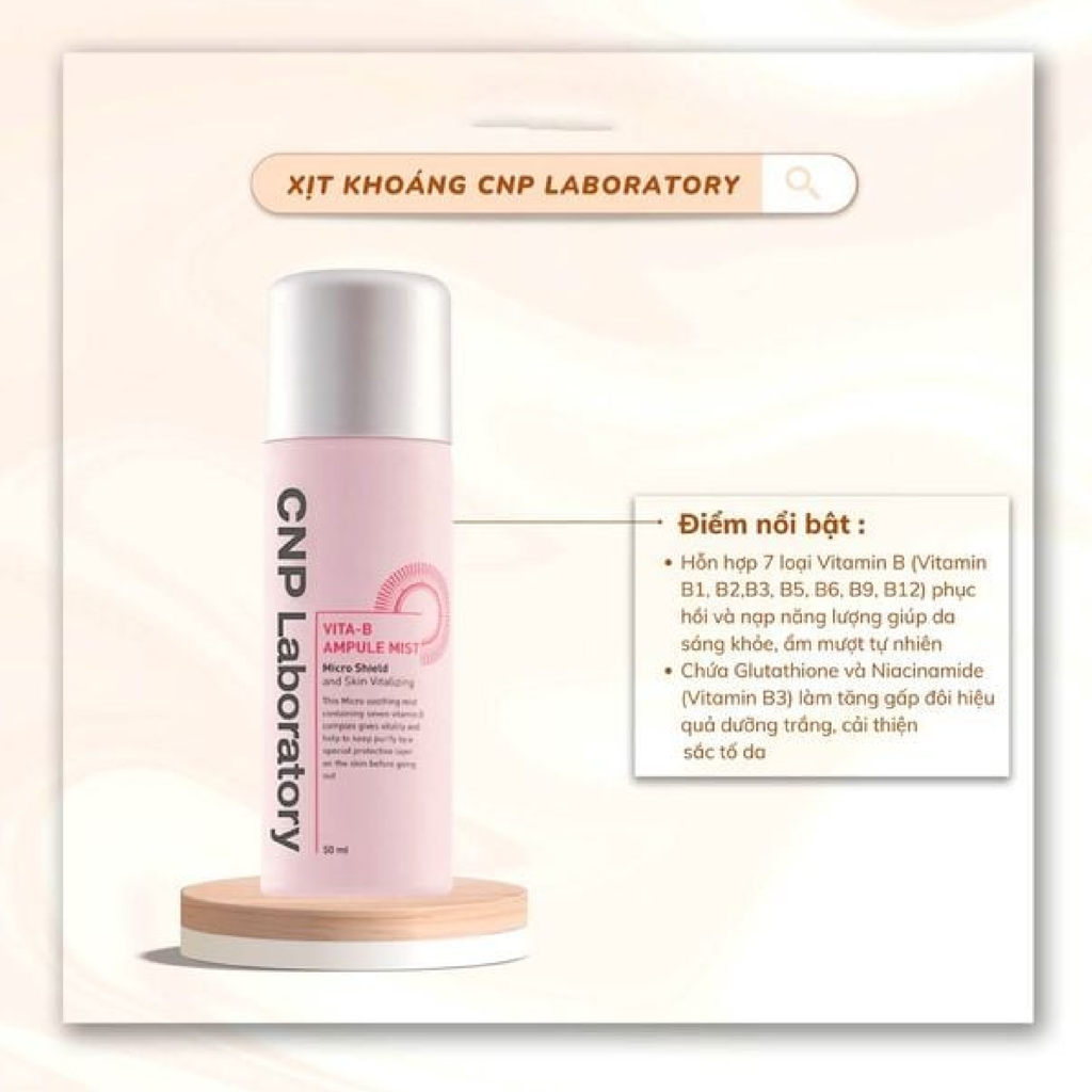 Xịt Khoáng CNP Laboratory Vita-B Calming Ampule Mist Làm Mát & Dịu Da 50ml