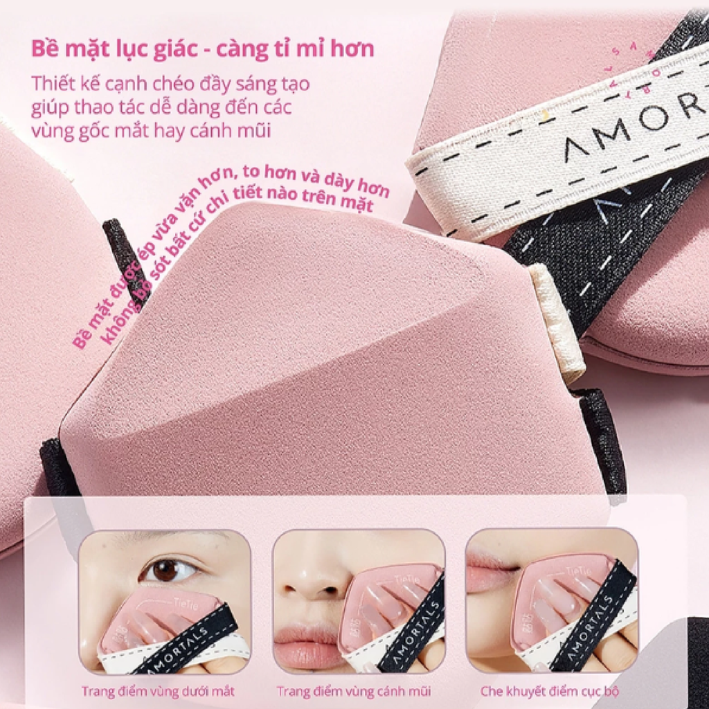 Set 3 Bông Mút Trang Điểm Amortals 