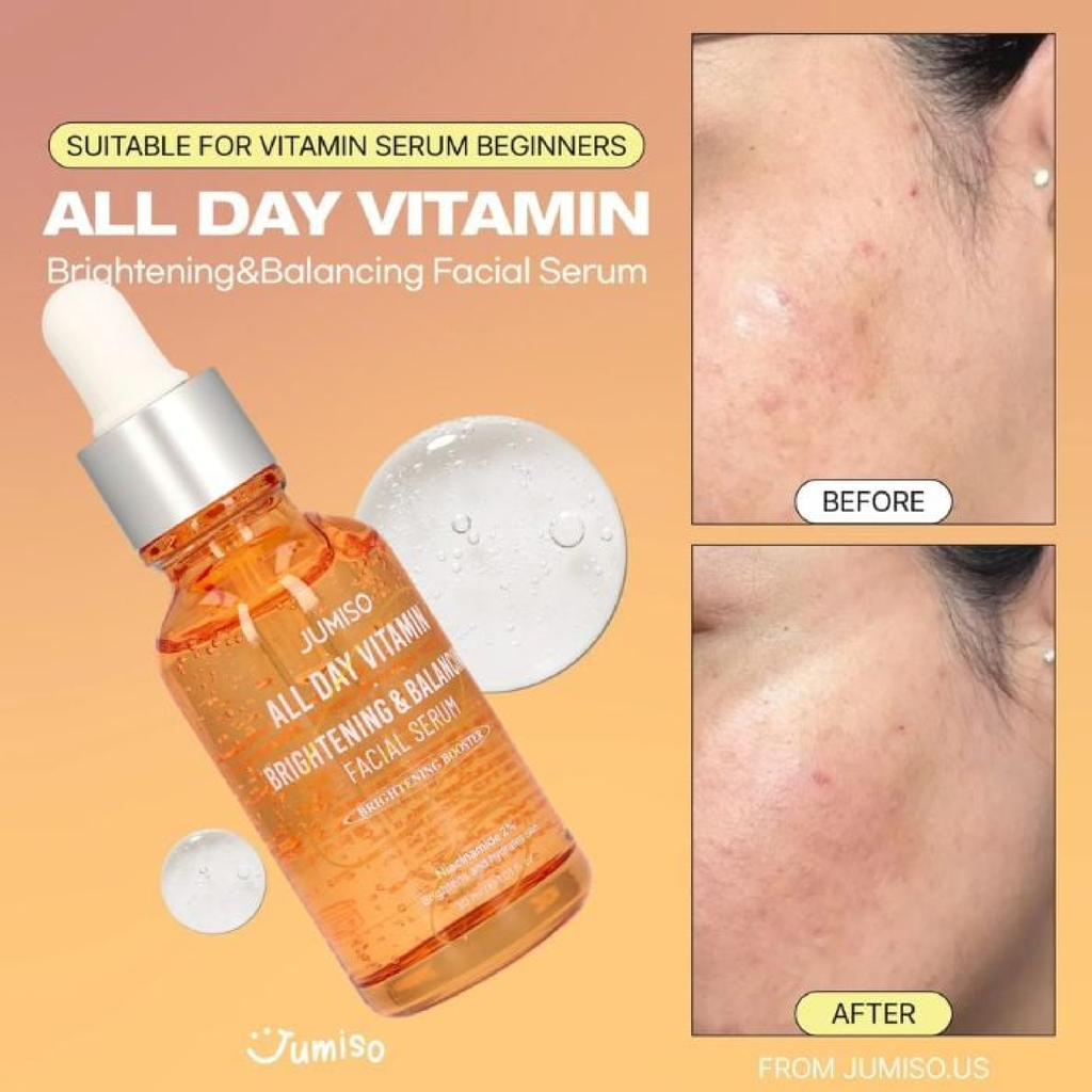 Tinh Chất Jumiso All Day Vitamin Brightening & Balancing Facial Serum Dưỡng Trắng, Mờ Thâm Mụn 30ml