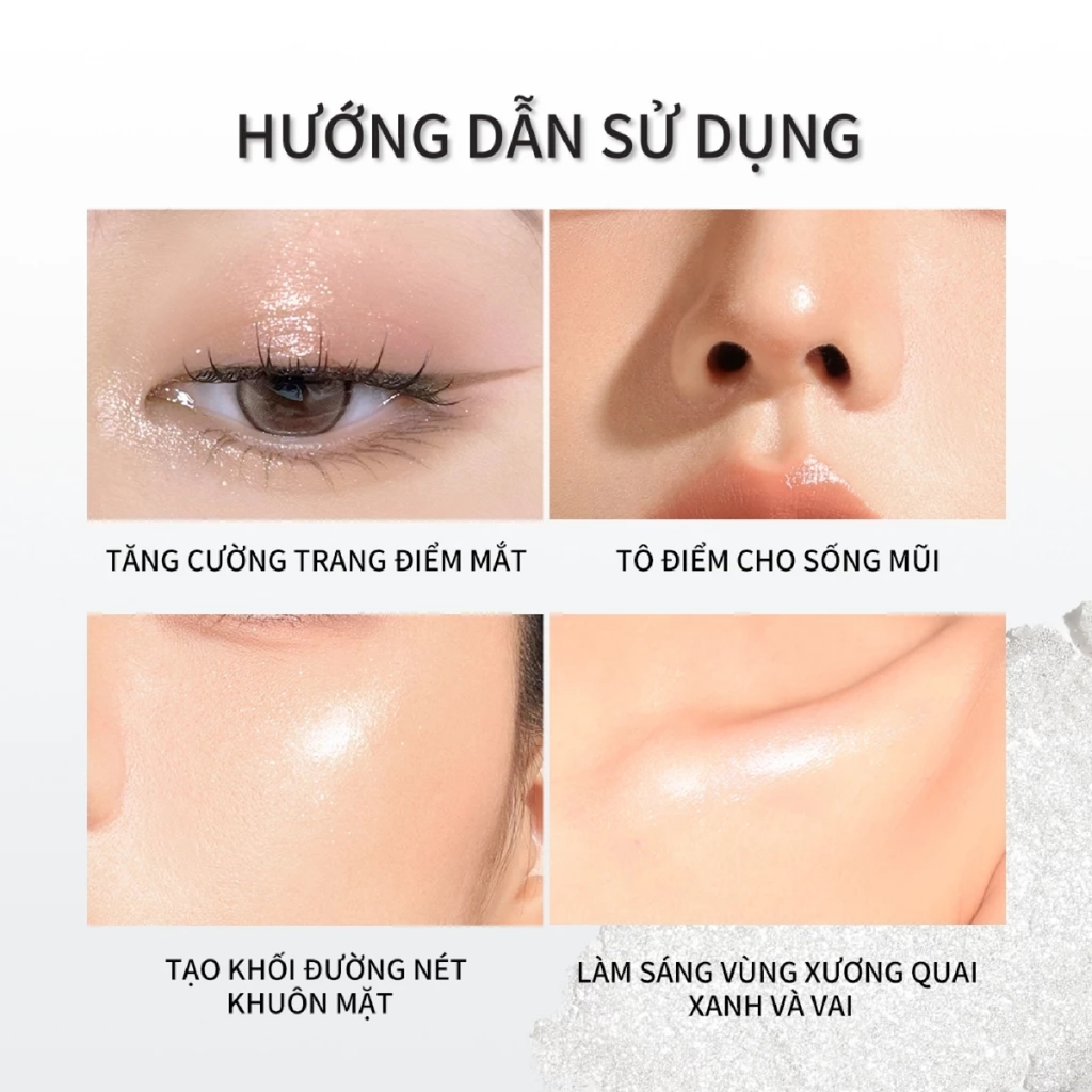 Phấn Bắt Sáng Focallure Star Crash Stretchy Highlighter Hiệu Ứng Da Căng Bóng WT01 14g